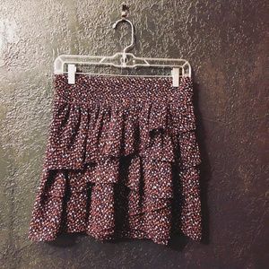 AE Floral Tiered Skirt Size M